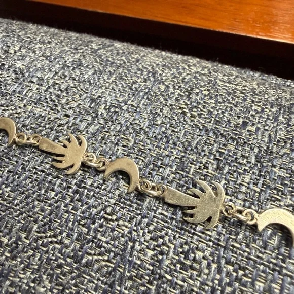 Sterling Silver Moon and Palm Tree Bracelet - Picture 3 of 12